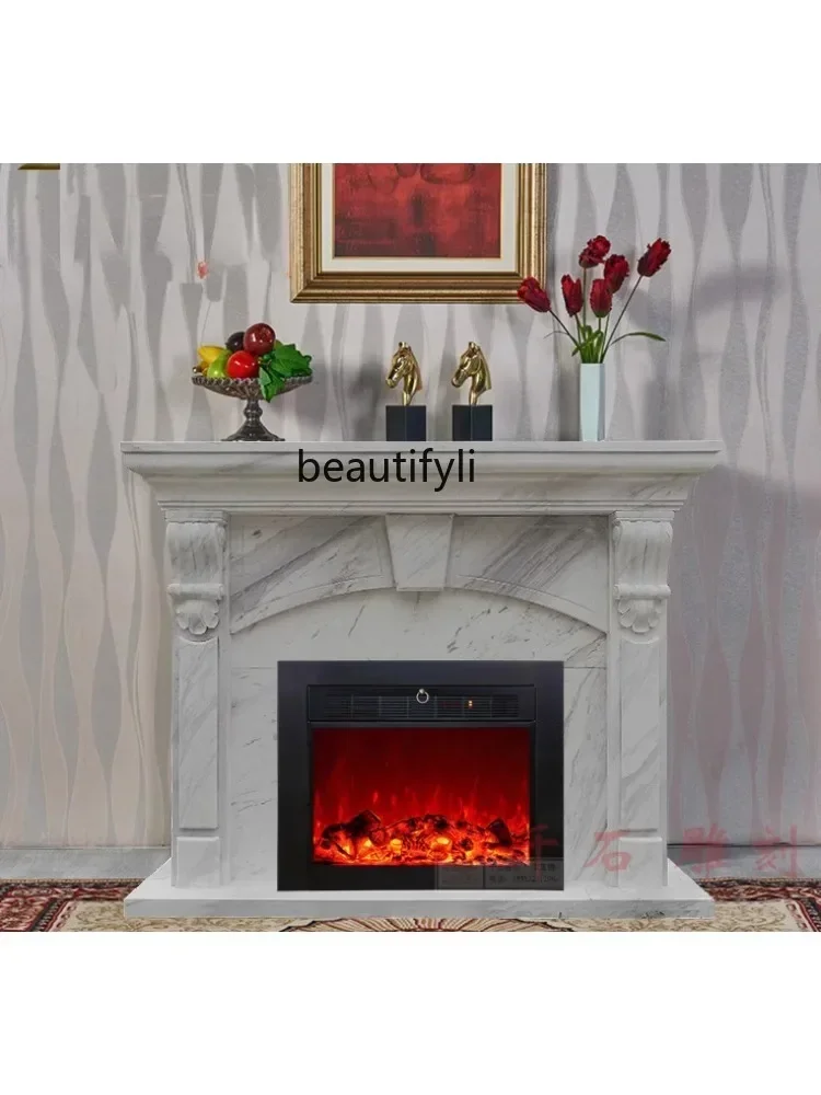 

D96 Натуральный камень, мрамор, камин, резьба по камню, простой современный американский провод, резьба, декоративное украшение для шкафа