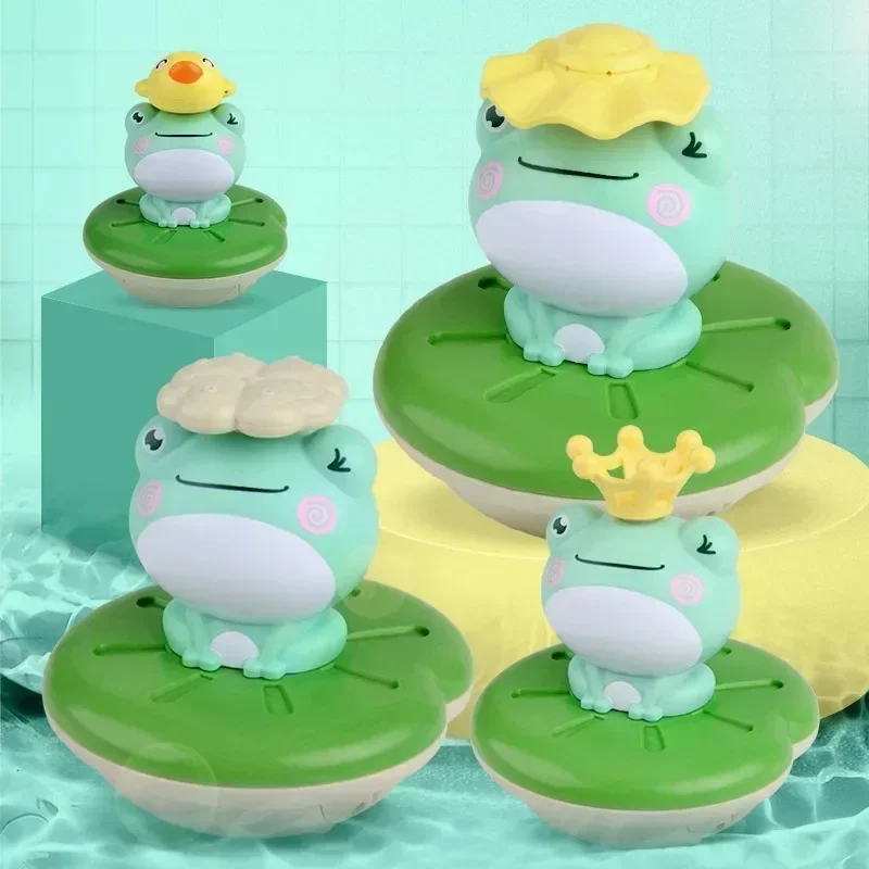 

New Baby Bath Toys Electric Spray Water Floating Rotation Frog Sprinkler Shower Game For Children Kid Gifts Swimming Bathroom