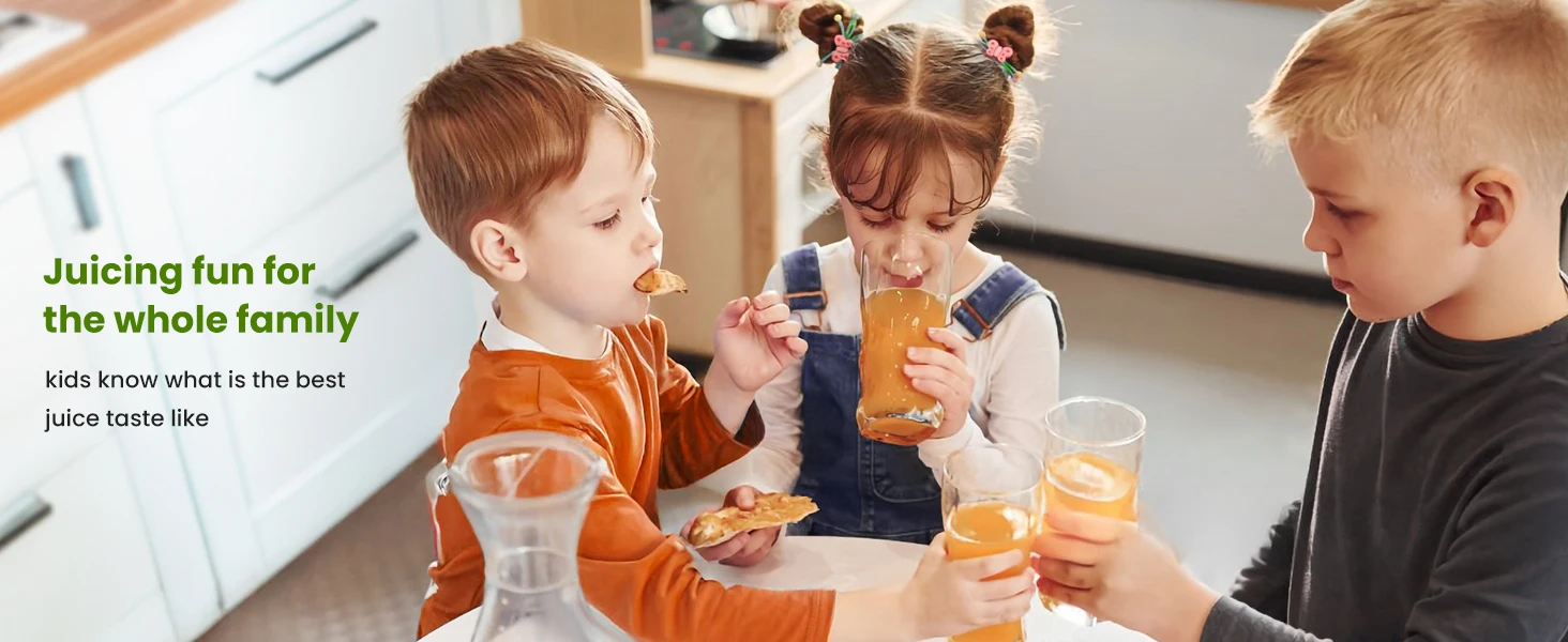 Slow Juicer Kaltpresse für ganze Früchte und Gemüse 200W Entsafter mit langsamem Pressverfahren 4,53 Zoll Durchmesser mit automatischem Schneidmechanismus BPA-frei – Detail 8