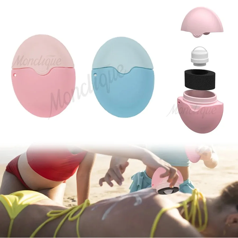 

Silicone Sunscreen Applicator Roller Sponge Sub-bottling Portable Repeatable Filling Use Makeup Outdoor Travel Body Care Tools