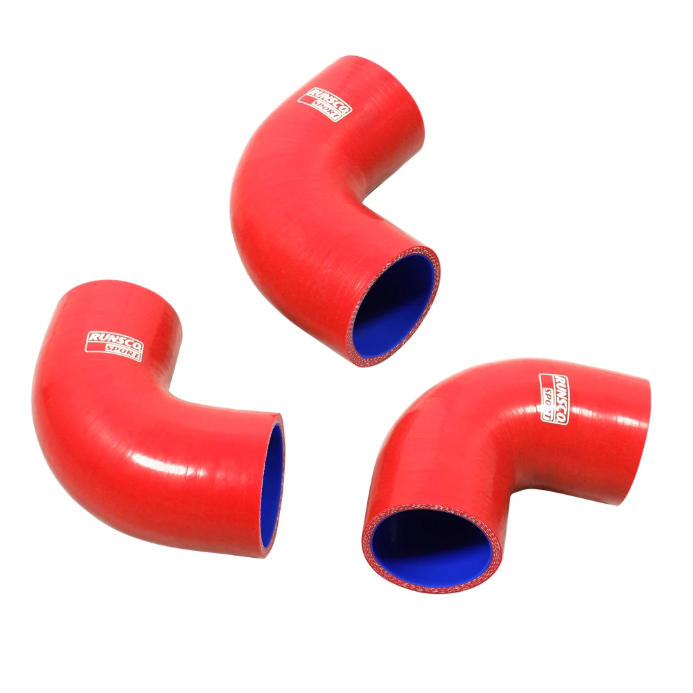 ID 38/45/63/76/83/89 MM Silicone Hose Elbow Rubber Joiner Bend Tube Hose Connector Intercooler Turbo Air Intake Pipe 90 Degrees