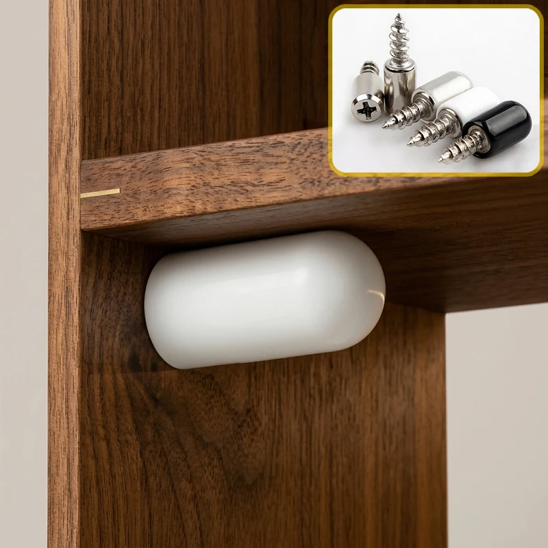 Self-Tapping Shelf Support Pegs, Anti-Slip Sleeve Furniture Closet Shelf Pins, Support Screws for Kitchen Glass Laminate Board