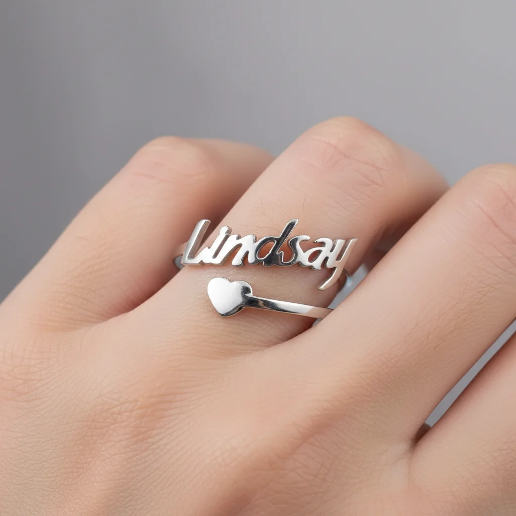 

Customized Name Love Ring Personalized Stainless Steel Heart Couple Open Ring Women Jewelry 18K Gold Plated Valentine's Day Gift