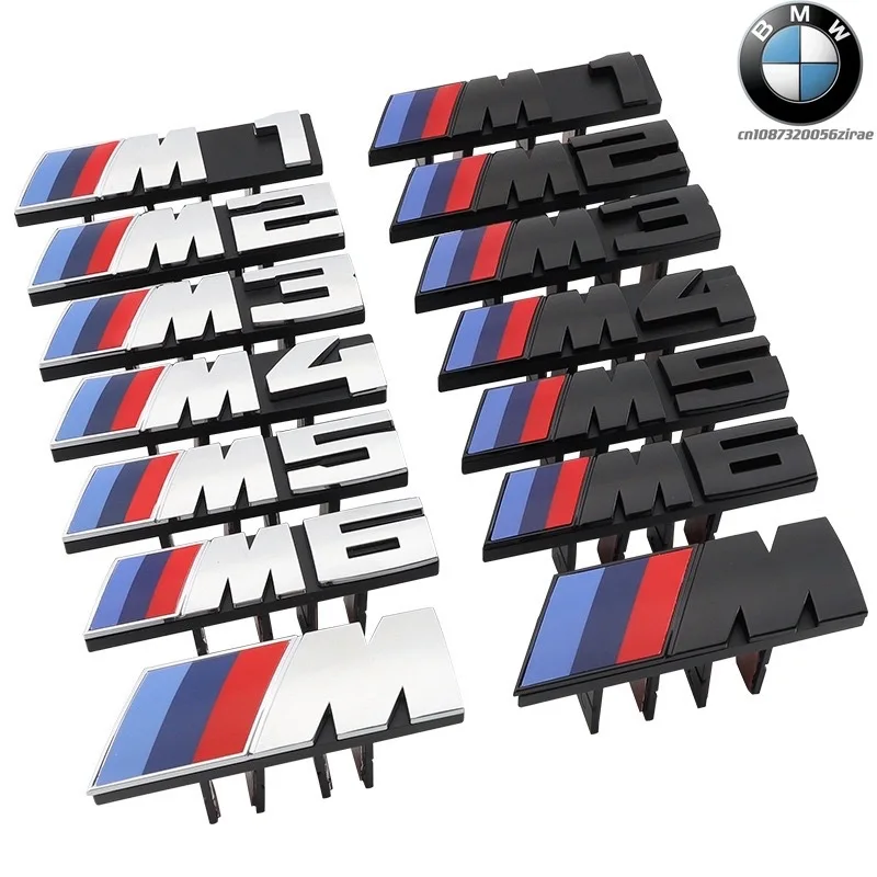 3D Car Front Grille Badge Emblem for BMW M1 M2 M3 M4 M5 M6 M7 E84 E83 F39 F10 F30 G11 G07 G86 G80 G60 E60 E46 Accessories Decor