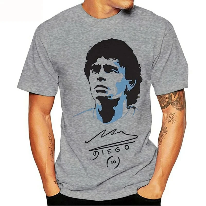 2024 New Diego Armando Maradona Summer T Shirt Argentina Football Tees Top Casual Cotton Men Clothing Sport Tshirt Oversized