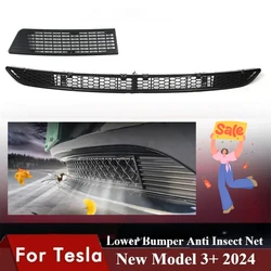 For Tesla Model 3 Highland 2024 Lower Bumper Grill Mesh Air Inlet Vent Cover Grille Guards Protector Anti-insect Net Accessories