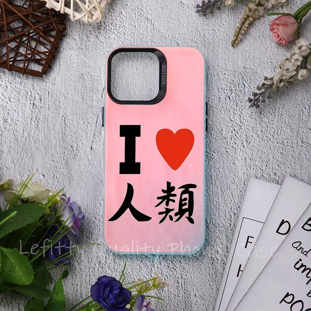 Spiel Keine L-Life Shiro Logo Telefon Fall Für IPhone 16 15 14 13 12 11 Pro Max Matte Aurora mehrfarbige Laser Gradienten Funda