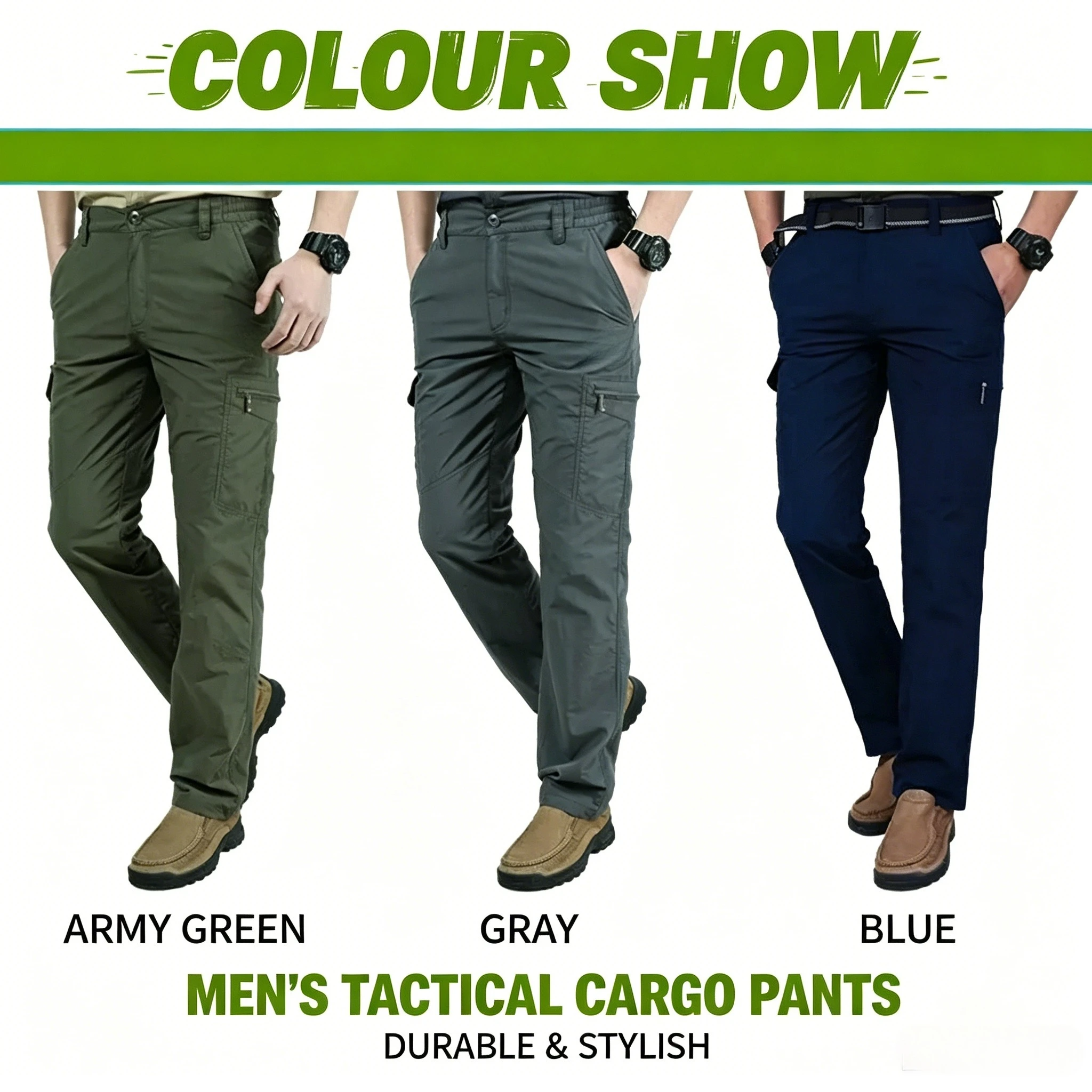

Breathable Lightweight Waterproof Quick Dry Casual Pants Men Summer Army Military Style Trousers Men's Tactical Cargo Pants Male