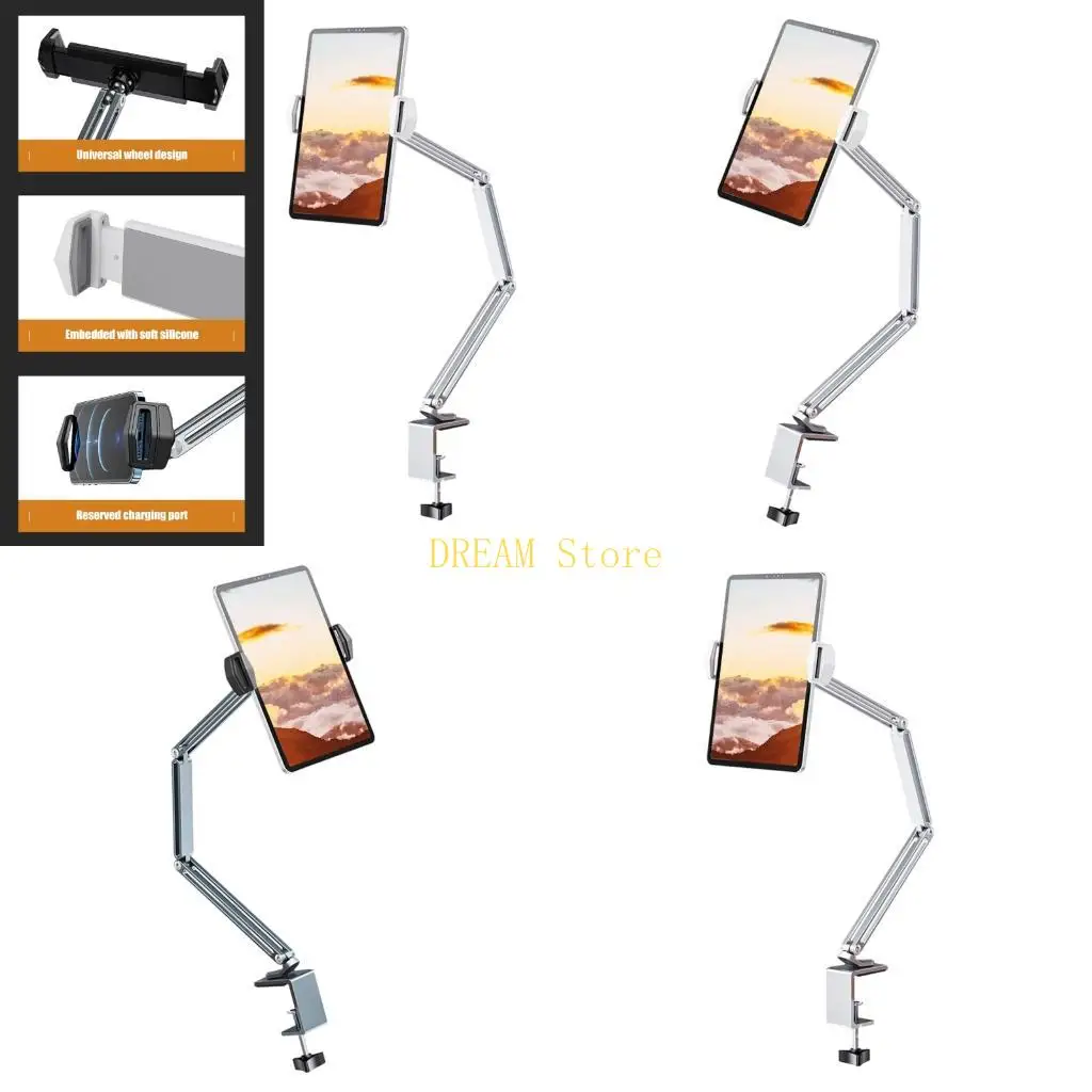 

Portable Tablets Stand With 4 Axises Height Adjustment And AntiSlip Clamp for 4 to 13Inch Screens best sale