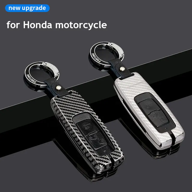 Metal Key Case Fob Cover For Honda Motor ADV350 PCX160 Keychain Holder Shell Car Accessories