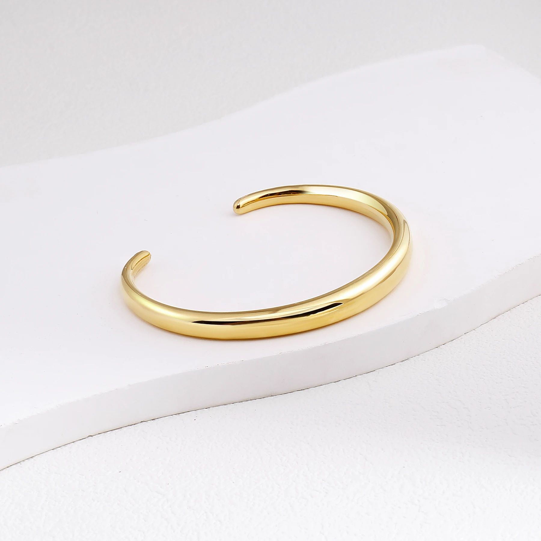 Badu High Quality Hollow Stainless Steel Bangle for Women Waterproof Open Cuff Bangle Bracelet Simple Jewelry Ladies Gifts
