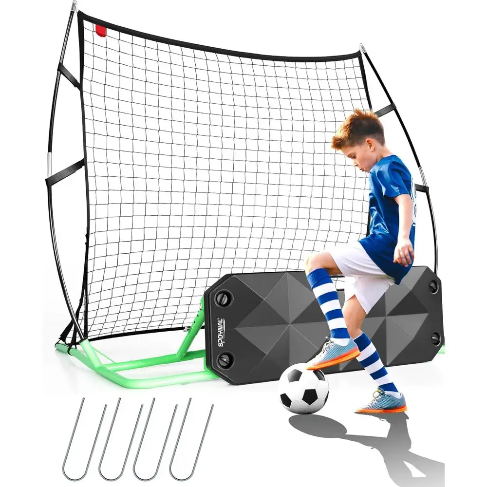 

Adjustable Dual-Sided Soccer Rebounder for Solo and Team Training, Ideal for Passing, Volleys, and Ground Drills