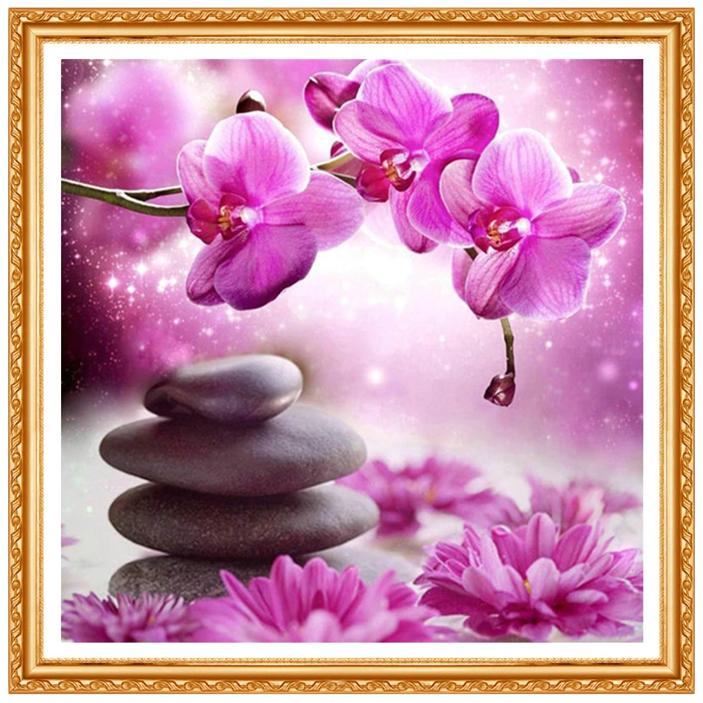 5d diy diamond embroidery diamond painting cross stitch FULL diamond  Phalaenopsis picture FLOWER drill gift