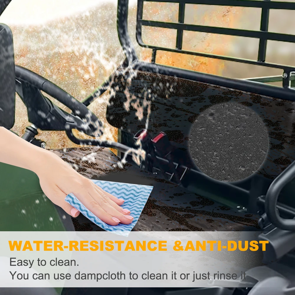 Fit For Kawasaki Mule 600 4X4 610 4x4 XC Mule SX 4x4 XC SE (FI) FE XC (CAMO)(FI) LE (FI) UTV Water-Resistant Seat Covers Set