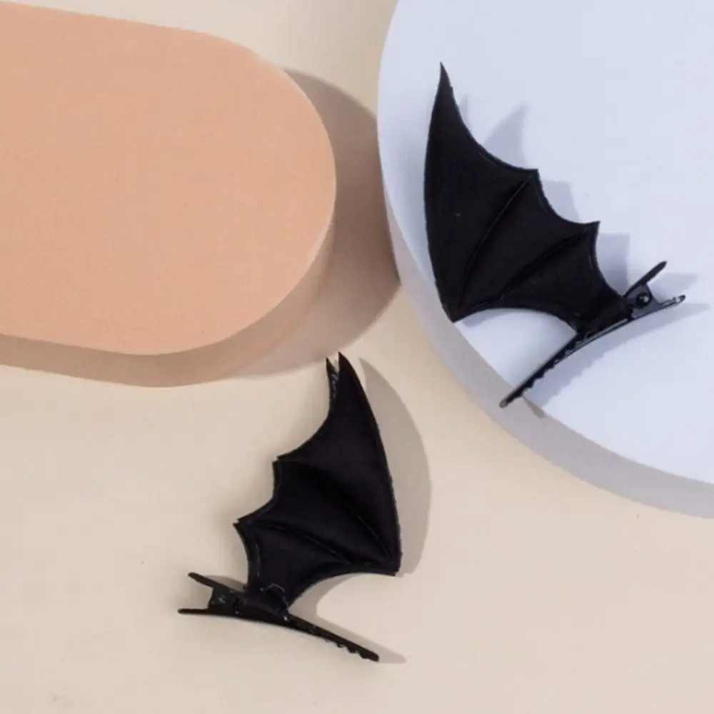 Theme Halloween Party Wear Devil Hair Clip Cosplay Props Gothic Bat Wing Barrette Headdress Punk Head Decor Kids