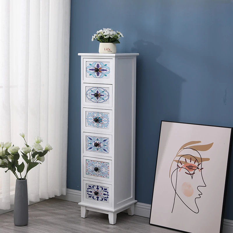 30 cm long slit cabinet ultra-narrow bucket cabinet with door storage mini side small size solid wood locker