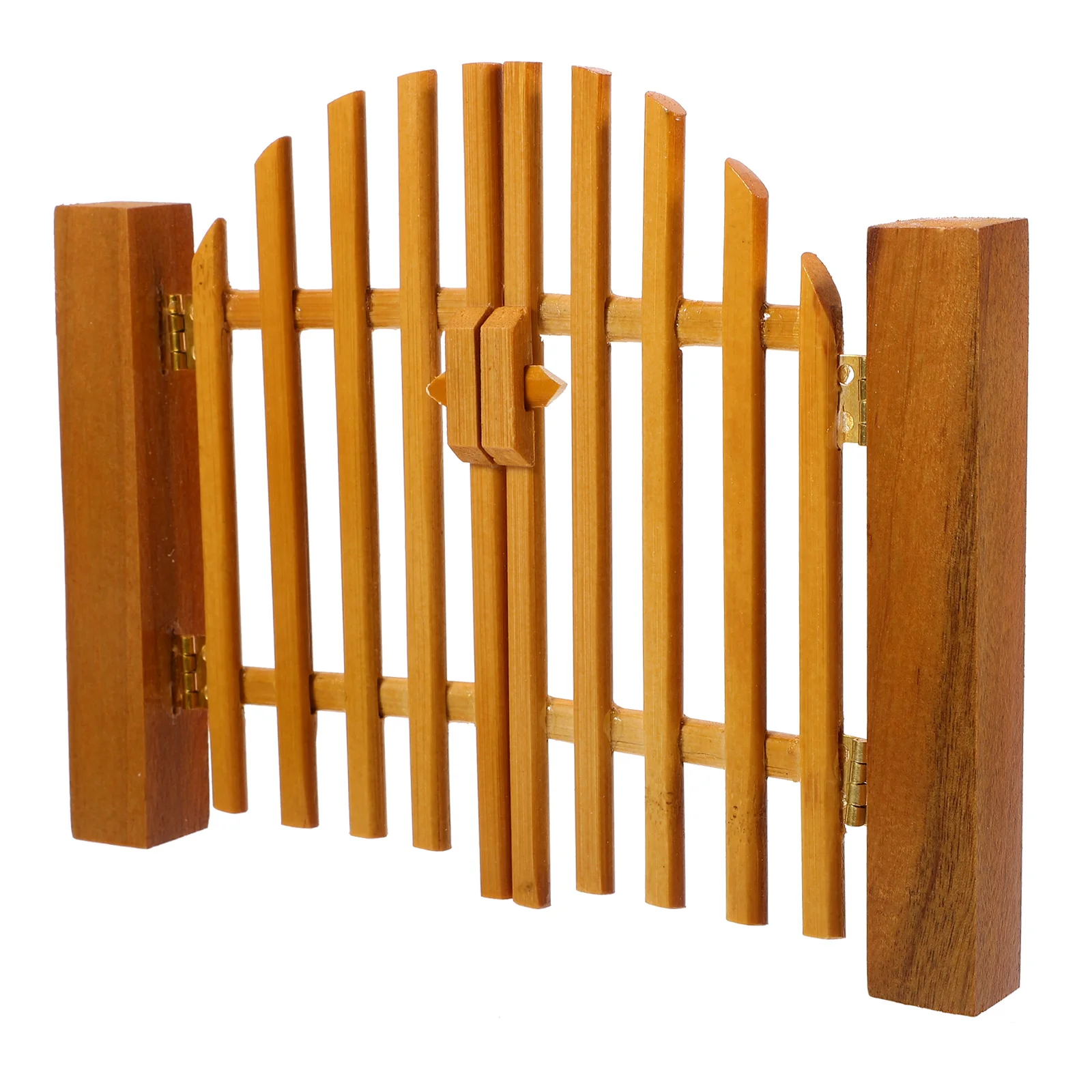 Acessórios para casa de bonecas, modelo de porta, pequena decoração de fada de madeira, portas de portão de simulação, mini móveis de jardim