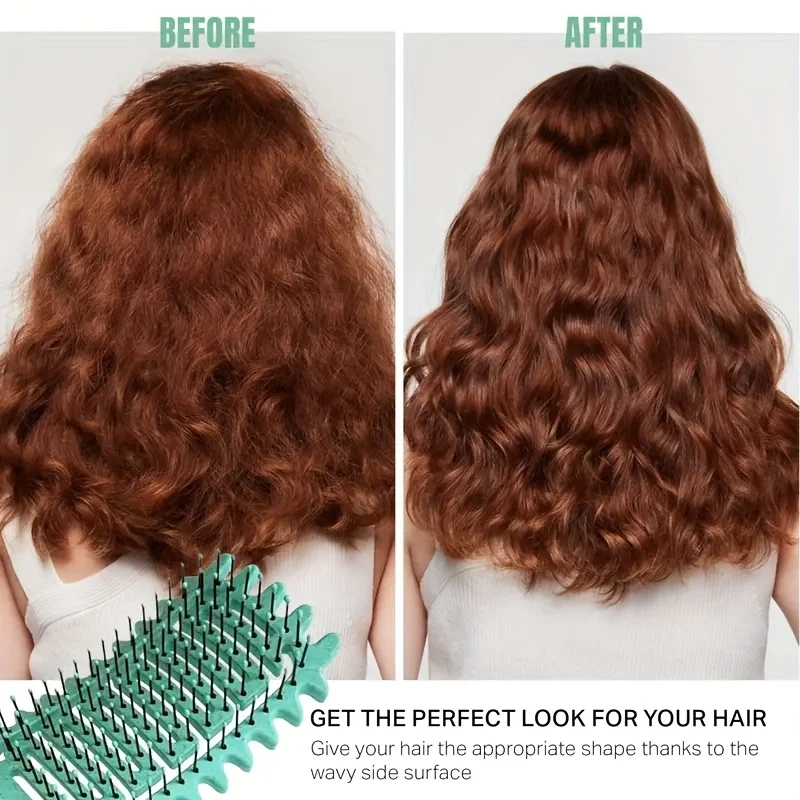 

Комплект из 2 кистей для определения завитков в двух цветах на выбор, портативная полая расческа с нейлоновой щетиной и ручкой из АБС-пластика, расческа для формирования завитков