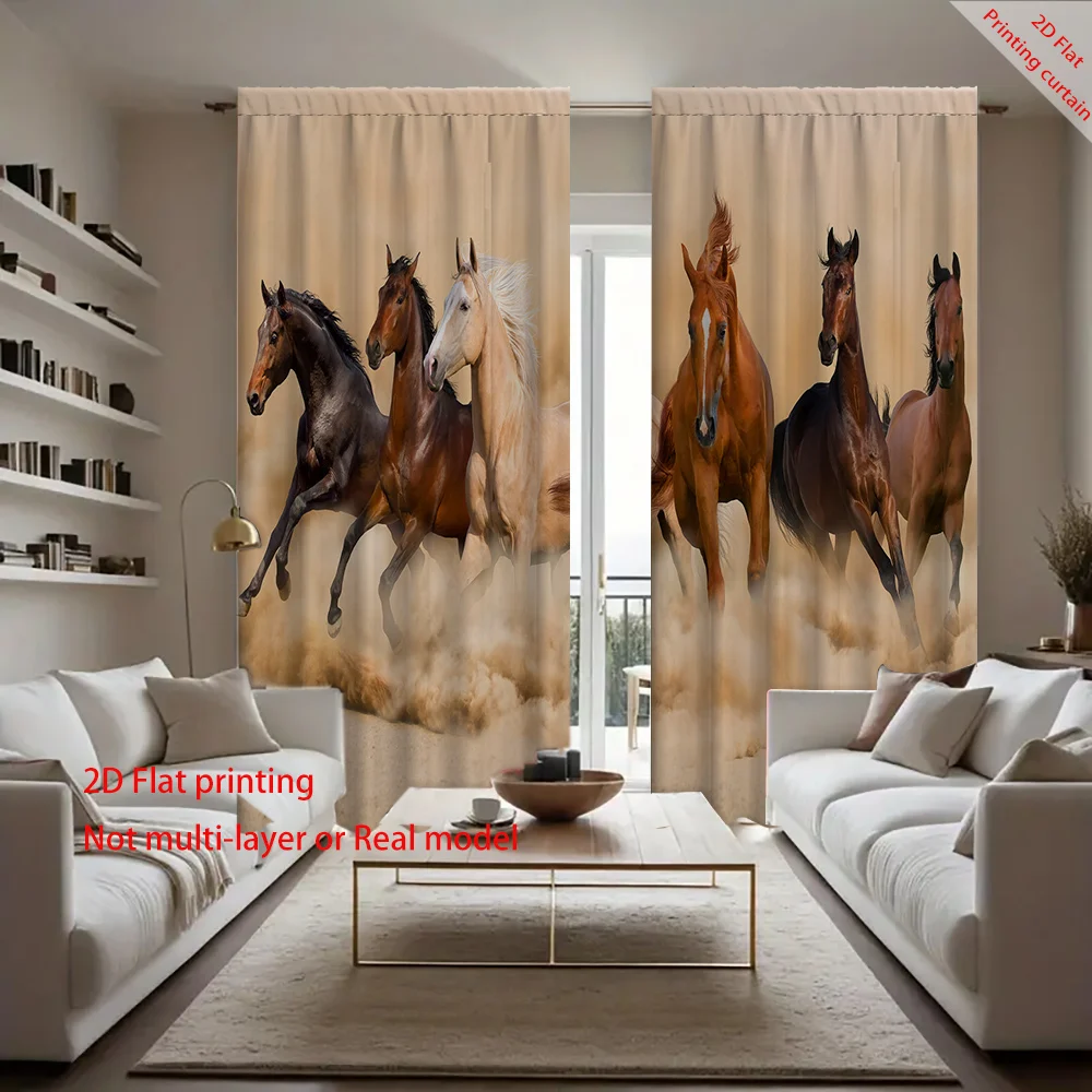 

Mercedes Benz horse print curtains, home decoration curtains, bedroom, living room, dormitory and office sunshade curtains