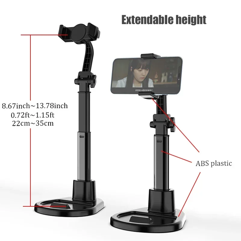 Mobile Phone Stand Holder for Desktop Overhead Shooting Video Call Live Streaming Nail Art Smartphone Photography