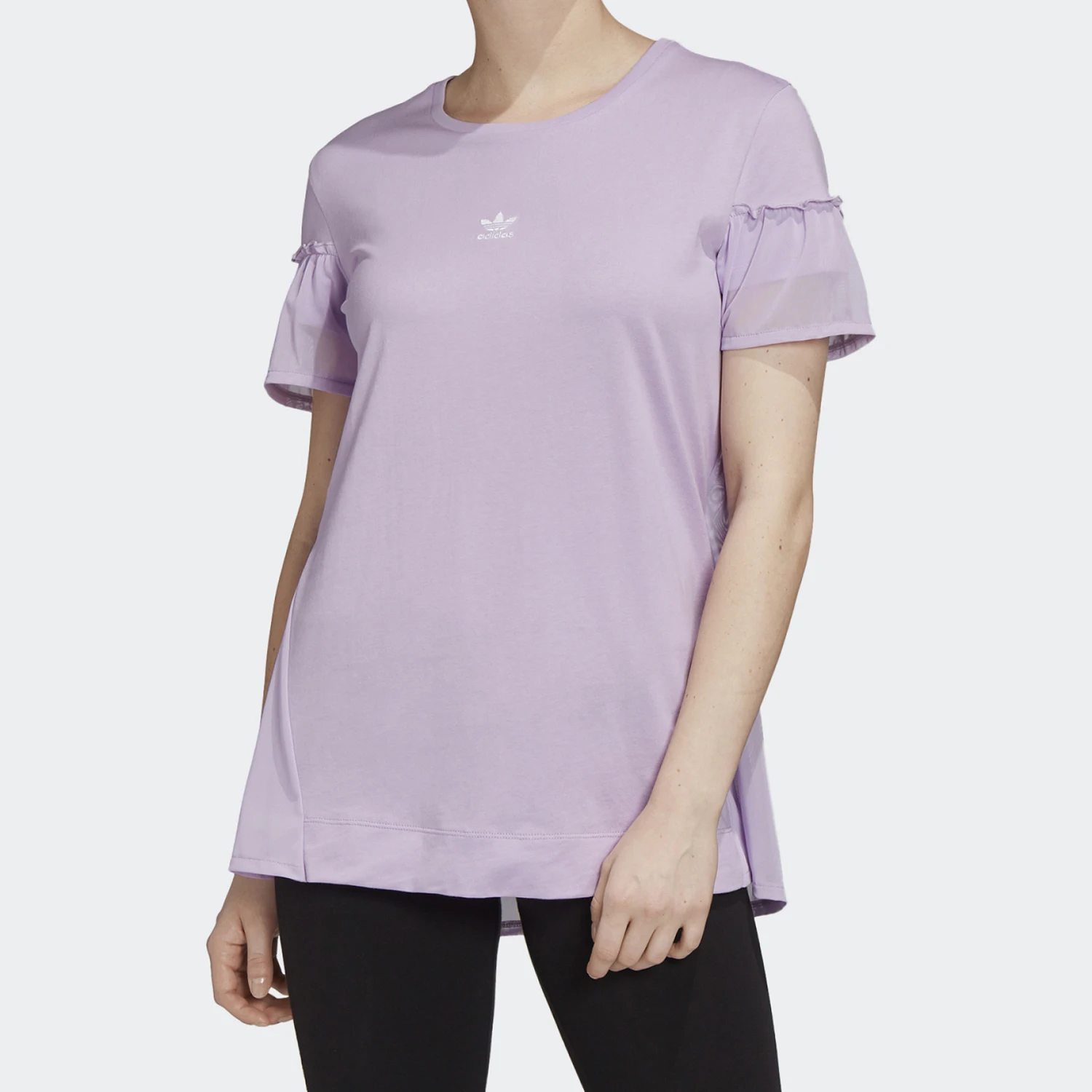 

Adidas genuine clover women's round neck lightweight breathable short sleeved T-shirt GK3661
