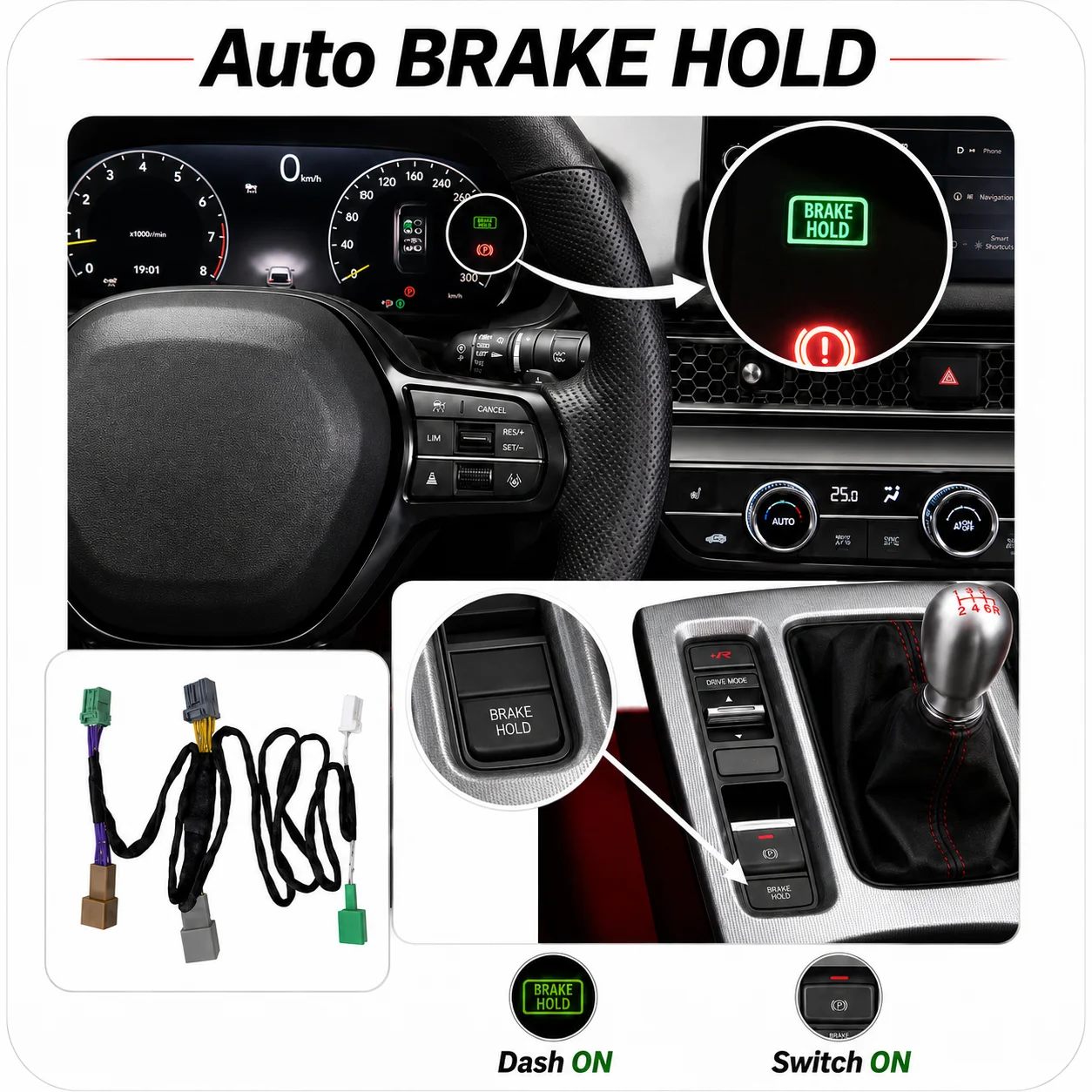 Suitable for FL5/TypeR start-stop cancellers with automatic parking brake (no start-stop function, with mode function).