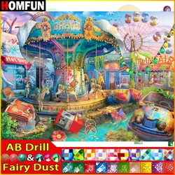 HOMFUN Fairy Dust AB Diamond Painting Full Square/Round Diamond