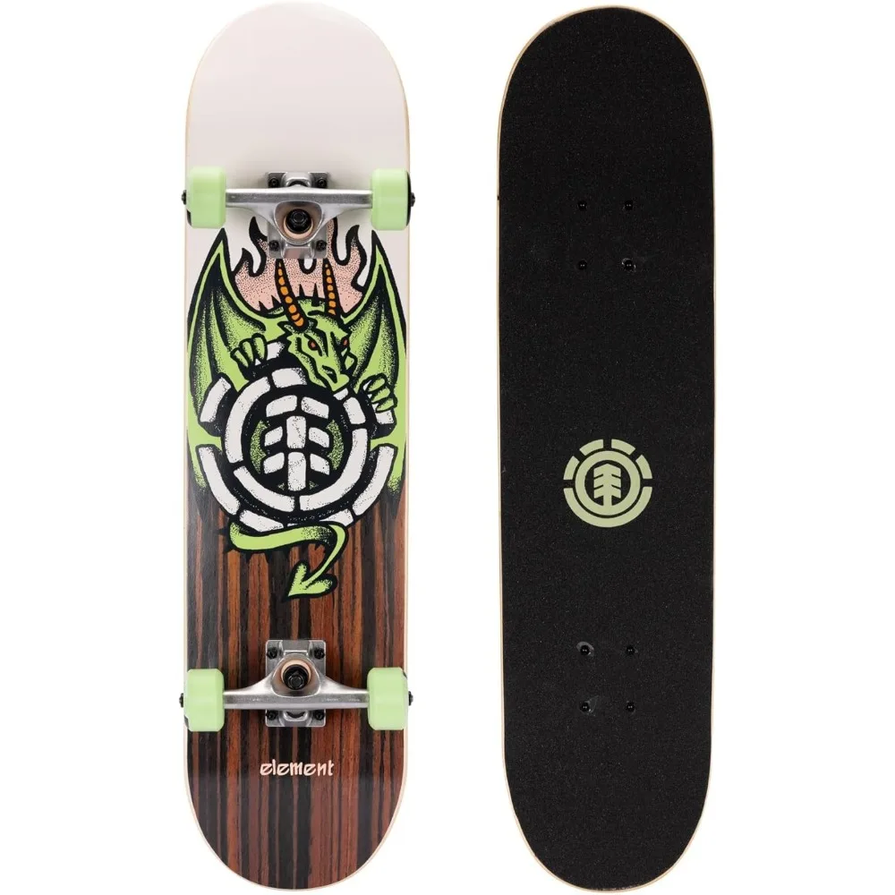 

Скейтборд Dragon 31 x 7,75 дюйма, полная доска для мороженого для детей, подростков, мальчиков, девочек и взрослых — прочная дека с ограничителем веса