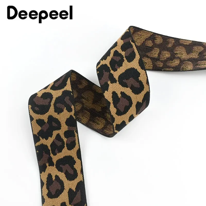 5/10 metros 15-50mm banda elástica de leopardo ropa pantalones cinturón bandas de goma ropa deportiva pretina cinta elástica accesorios de costura DIY