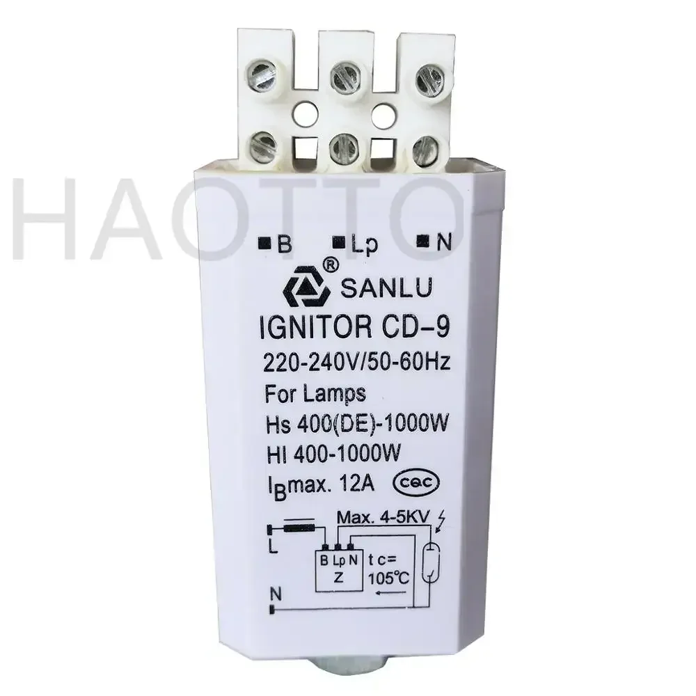 Sanlu CD-9 Ignitor Electronic Triggers For Stage Lights Hs 400(DE)-1000W HQI HPS/MH 220-240V/50-60Hz Three-Wire 2026 Year