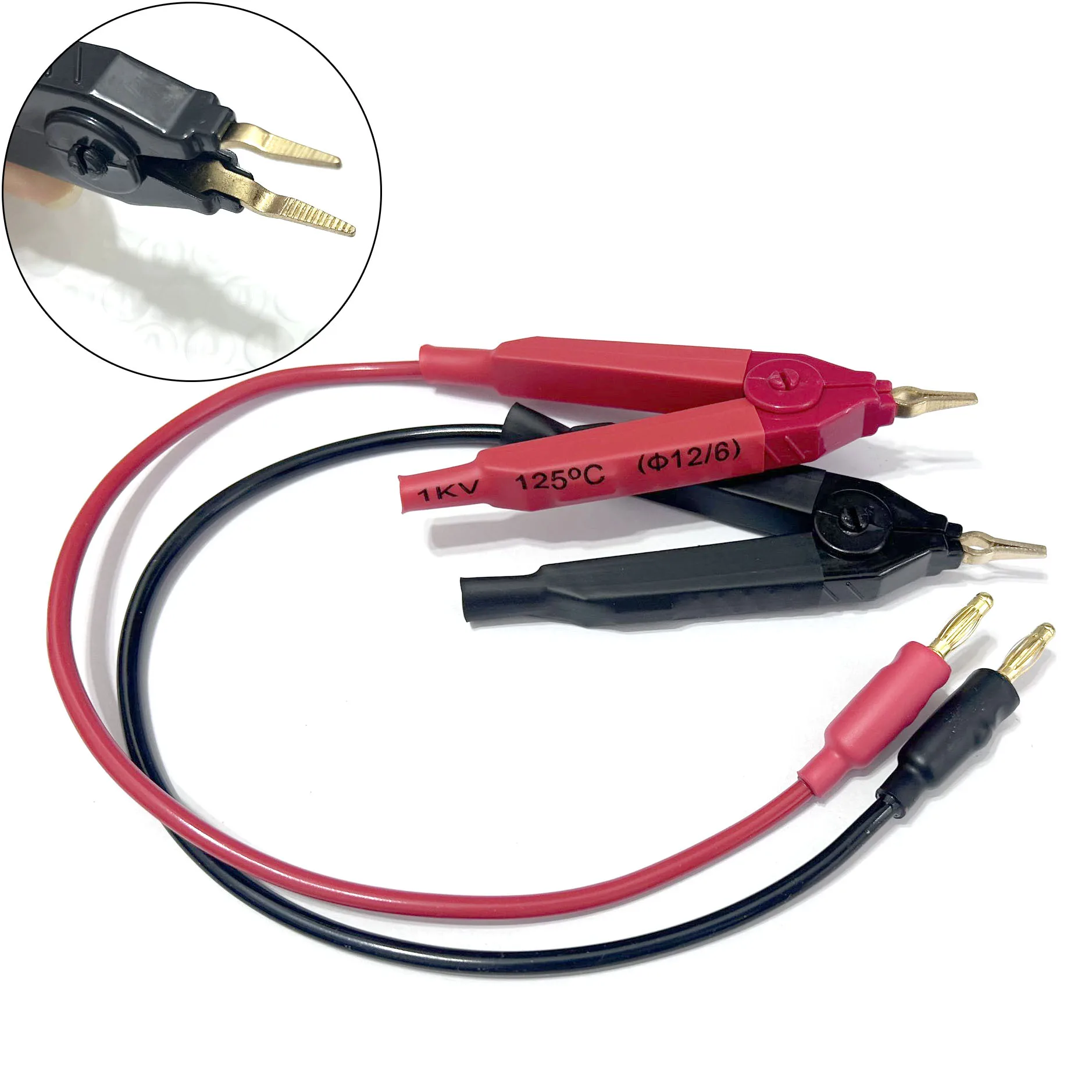 1 Set 100/50/30cm 14AWG Double End Test Lead Wire Electrical Voltage 4mm Banana Plug to LCR Alligator Clip Crocodile Multimeter