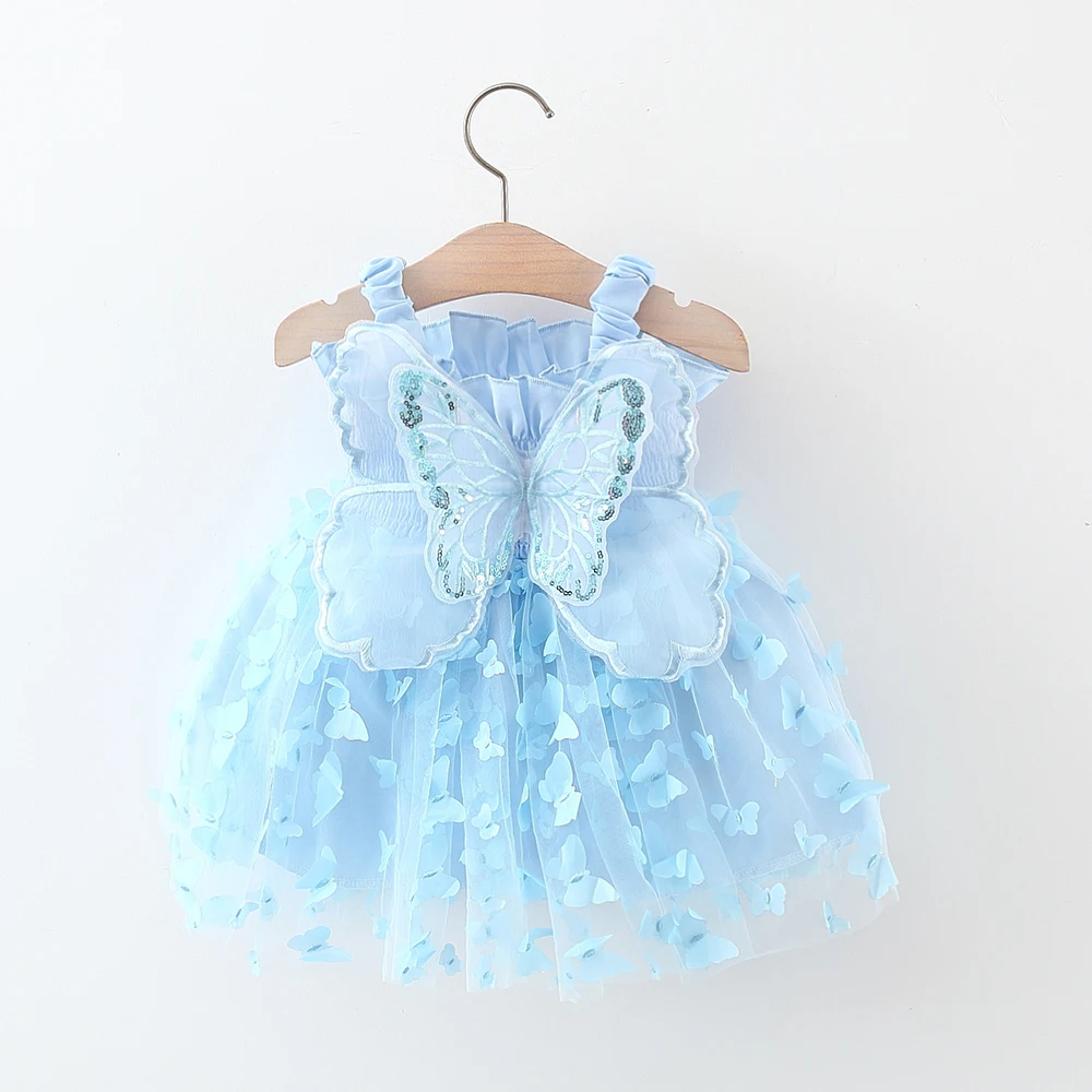 Summer Baby Girls New Wing Dress Girl Fashion Party Dress