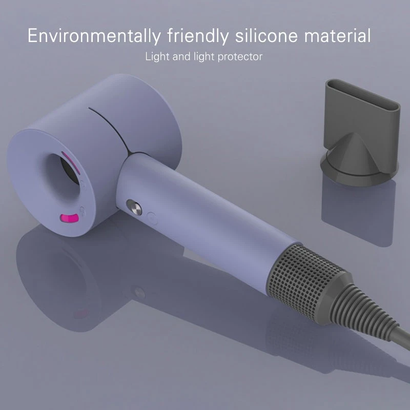 Funda protectora de silicona suave para secador de pelo Dyson supersónico, 360 de protección completa, funda de carga para Dyson