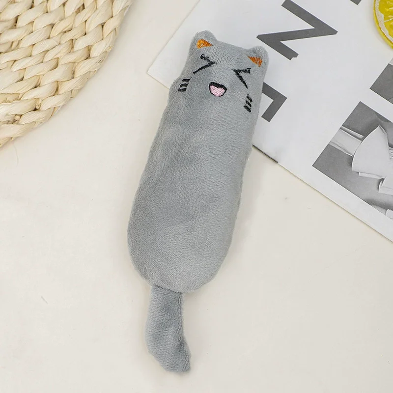 Catnip Toys Cute Thumb Plush Pillow Teeth Grinding Bite-resistant Teasing Relaxation Cat Chew Toy Pet Accessories