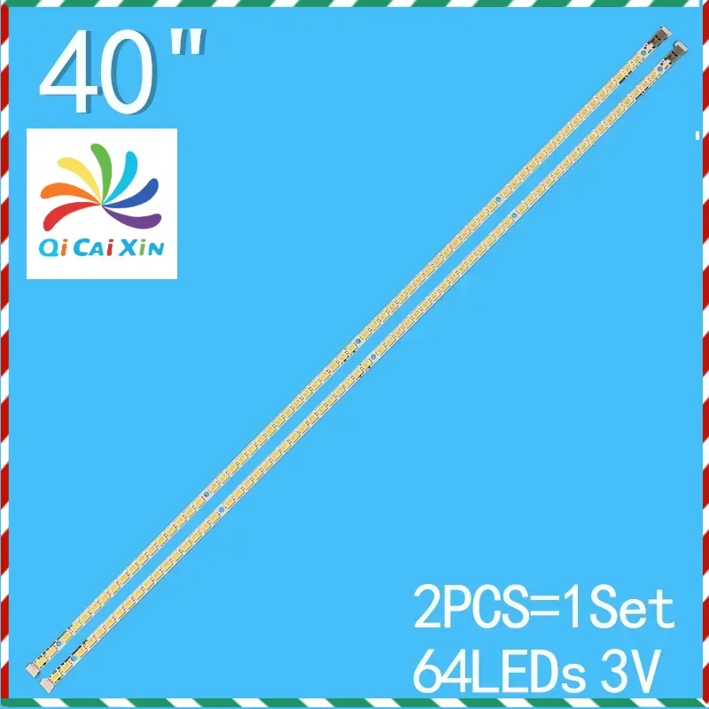 2pcs TV Backlight Strips For Samsung 40inch SLED 2010SVS40 240HZ_64 OD V1.0 UE40C7000 LTF400HQ02 UE40C7000 TVPLED2002 LTF400HQ02