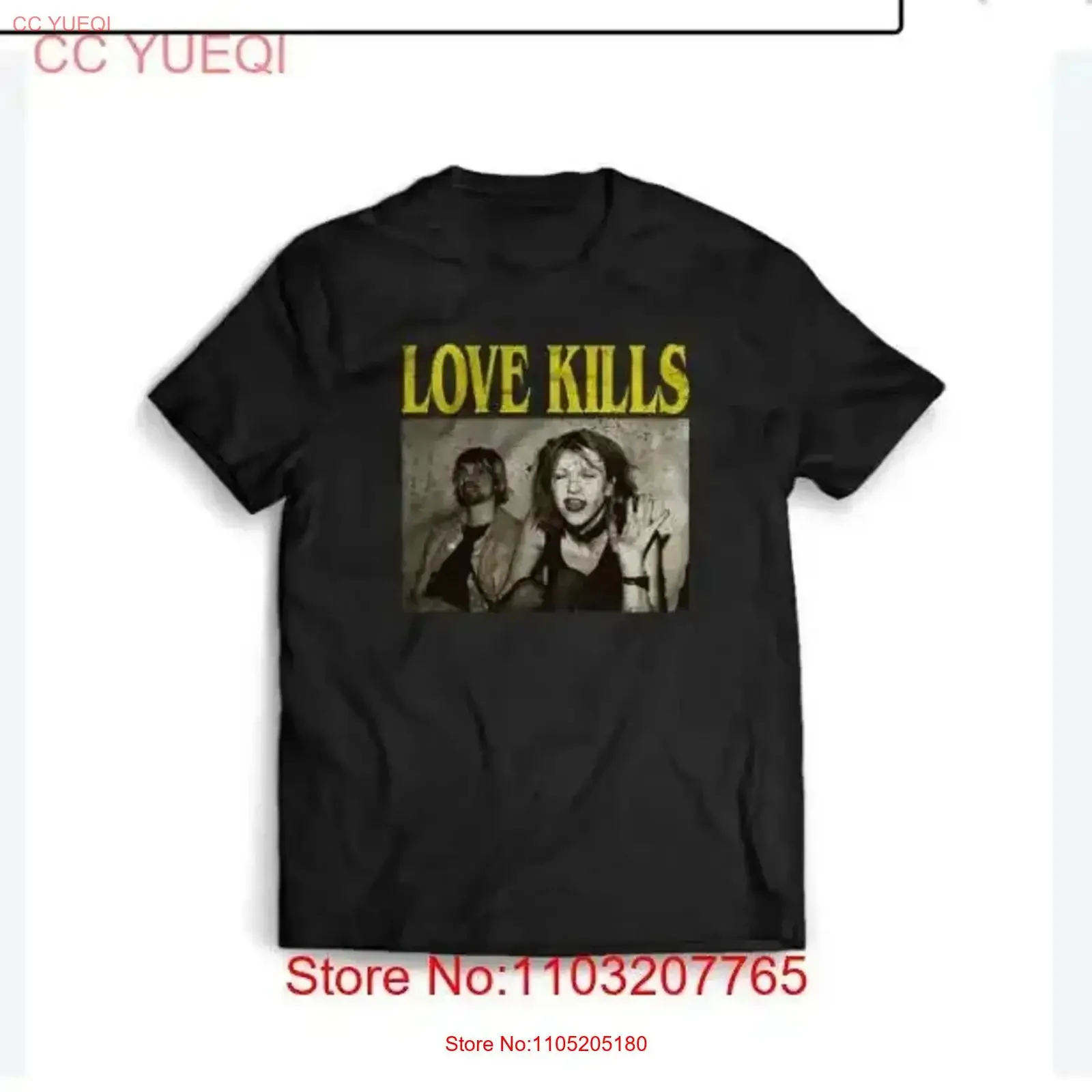 Hole Courtney Love T Shirt cotton mother day best new vintage Washed Soft fashion Stylish Slightly Casual Versatile Breathable