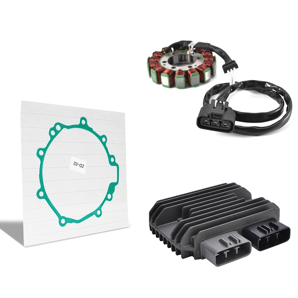 

Rectifier Regulator Stator Coil Gasket Kit for Kawasaki ZX600 Ninja 600 ZX6R ZX-6R 2009-2017 Ninja ZX 6R ZX600RMFNN