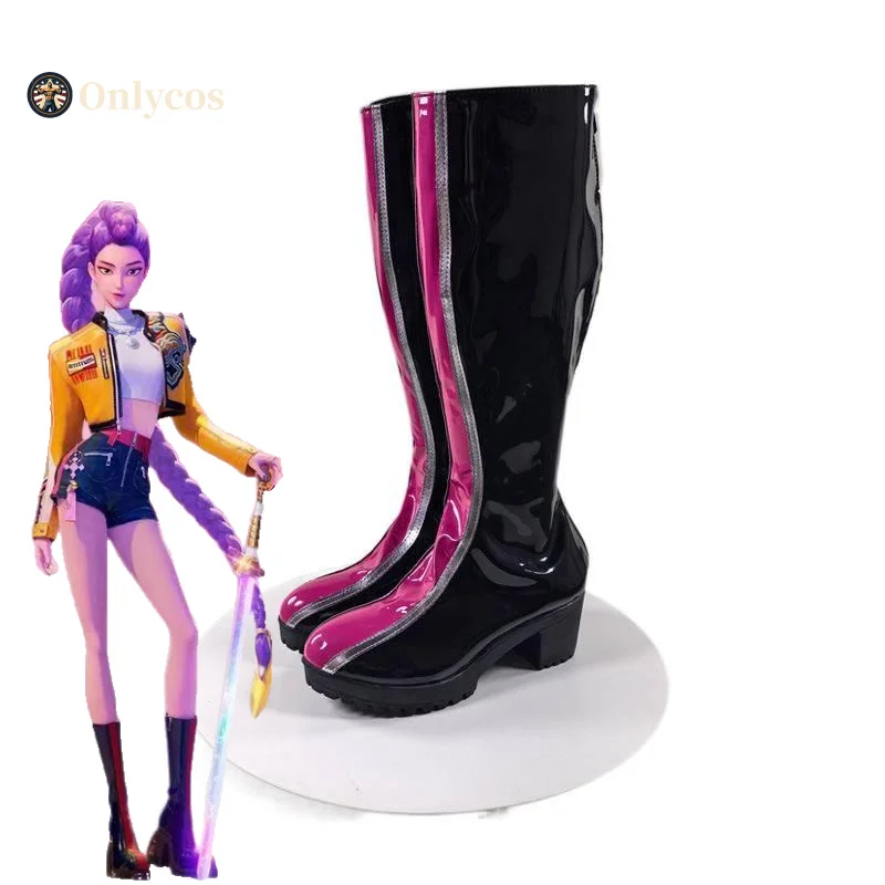 KPop デーモンハンター ルミ コスプレ靴 ファンタジー ブーツ 靴 ハロウィン パーティー コスチューム アクセサリー Onlycos