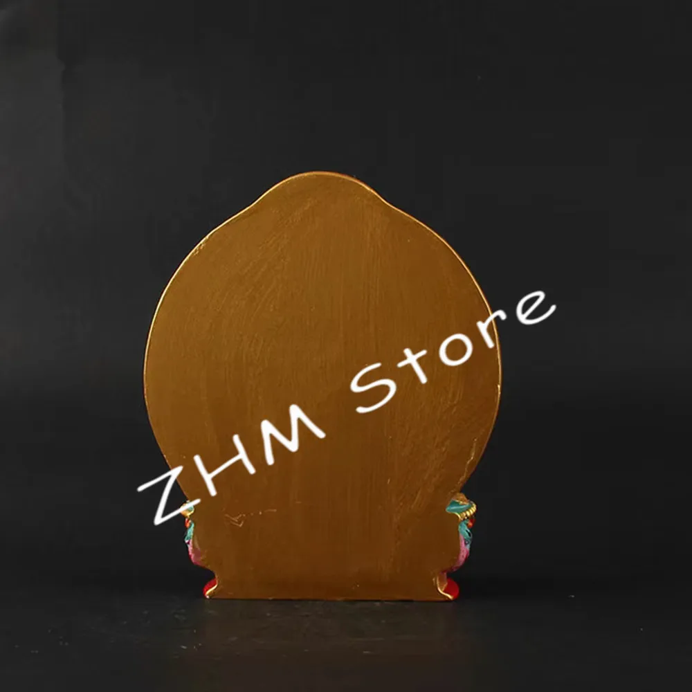11.5cm Amitabha Resin Buddha Figurine, Bodhisattva Delicate Hand Plated Buddhist Tranic Tibetan Treasure Figure Buddha Statue