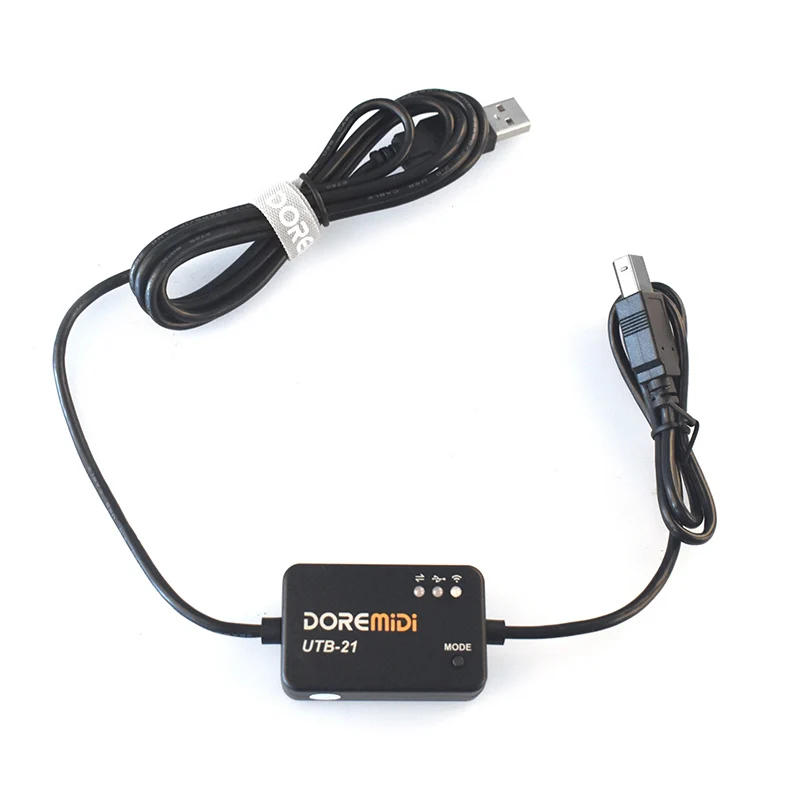 DOREMiDi edytor muzyki USB MIDI na bezprzewodowy Adapter MIDI Bluetooth bezprzewodowy kabel MIDI USB ze wskaźnikiem i przyciskiem przełącznika trybu