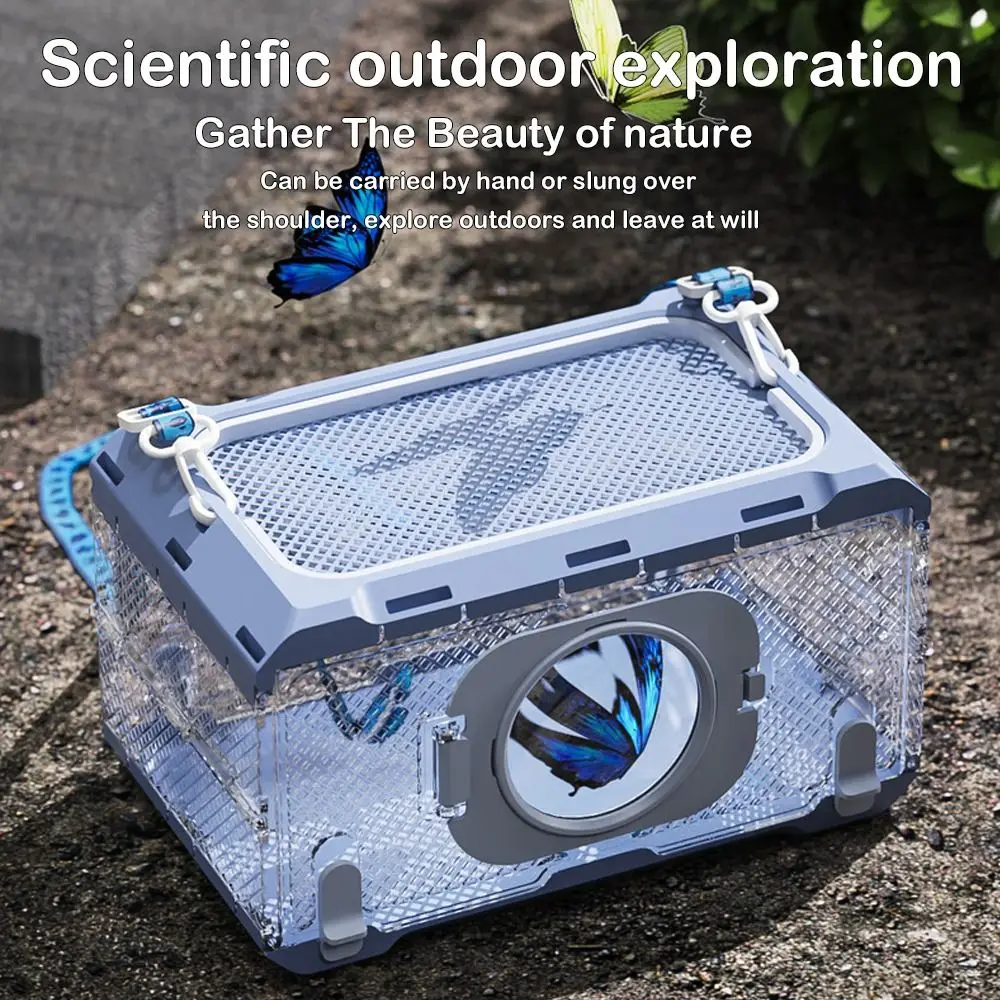 

Transparent Hamster Cage Ventilated Breathable Insect Observation Box Five Times Magnification Widely Used Reptile Terrariums