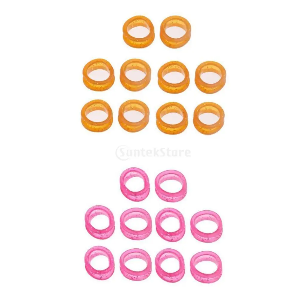 20 Pieces 20x Scissor Finger Ring Finger Ring Inserts Silicone Grips Inserts