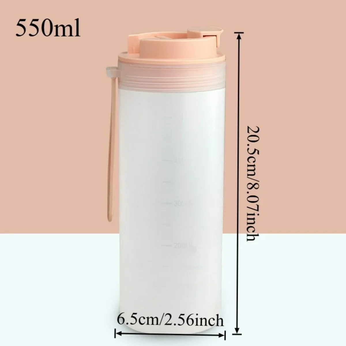 Herbruikbare beker 350/550ML, lekvrije drinkfles, sportfles, draagbare plastic waterbeker, hittebestendig, geschikt voor de magnetron.