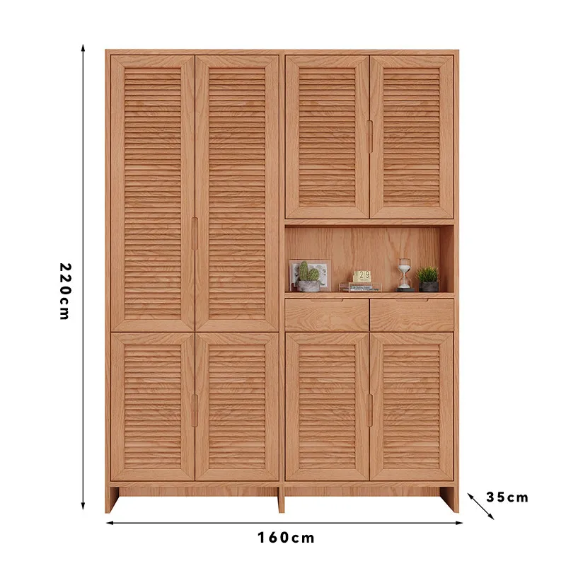 CX solid wood home shoe cabinet large-capacity storage, living room, entrance cabinet integrated