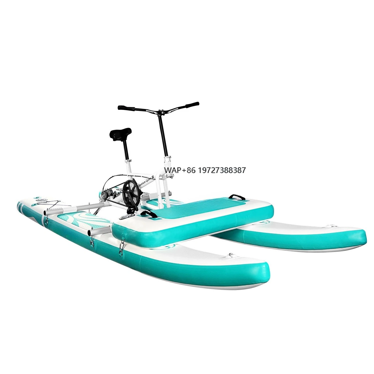 

Inflatable Pontoon Water Bike Pedal Propeller System Sea Tricycle Inflatable Water Bike Bicycle for Water Sports