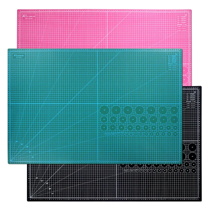 A1 Cutting Mat Double Color Heigl 35.43‘’ * 23.62” Double-sided PVC Multi-purpose Self-healing Cutting Mat Durable Paper Pad