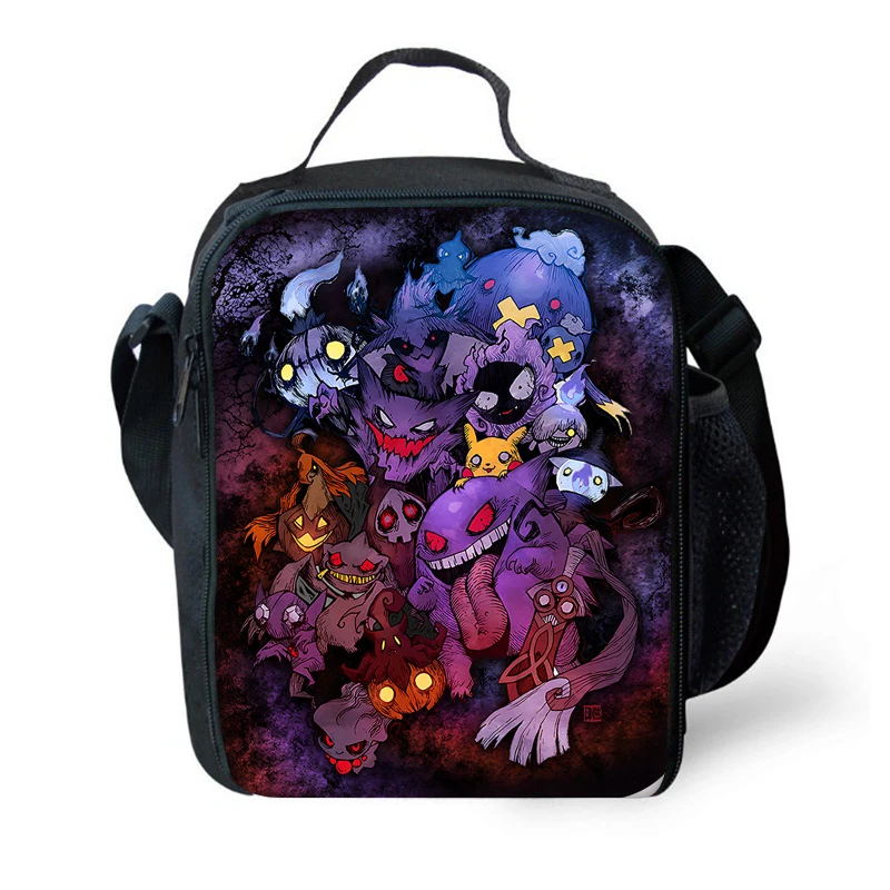 Cartoon G-Gengars Kind isoliert große Kapazität Tasche für Jungen Mädchen Student im Freien Picknick wieder verwendbare Kühler Lunchbox P-Pokemons