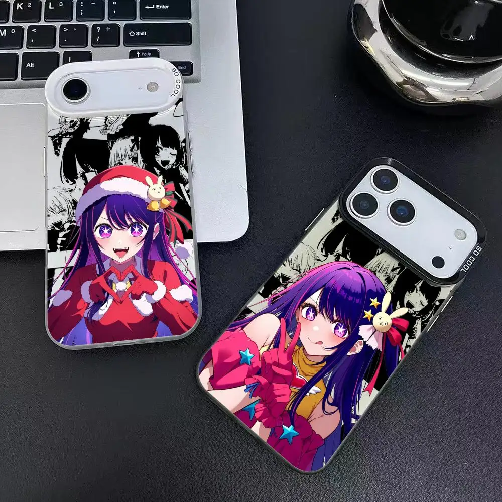 Ai Hoshino O-Oshi No Ko جراب هاتف آيفون 17 16 15 14 13 12 11 برو ماكس الهواء الملونة ماتي الليزر أورورا للصدمات جراب هاتف #2