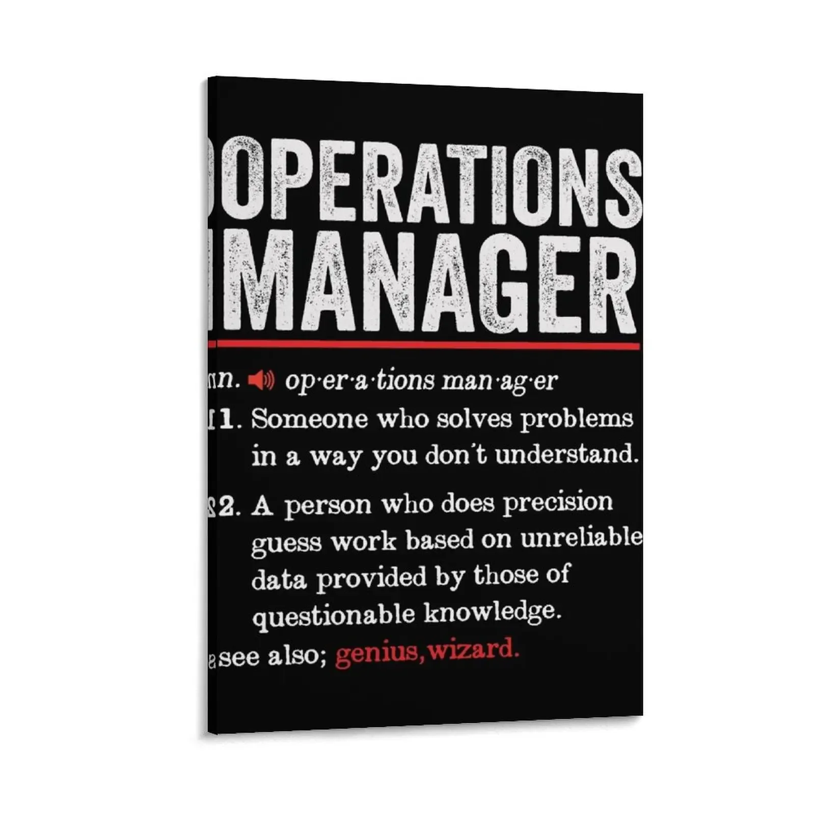 

Operations Manager Funny Definition: Operations Manager Gift - Operational Manager Canvas Painting home decorations