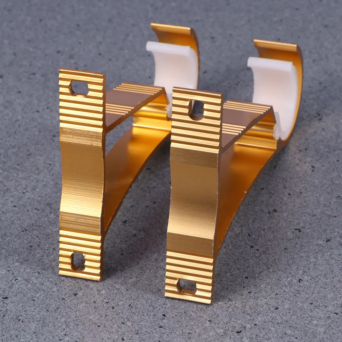 

2Pcs Curtain Bracket Vintage Metal Easy Install Hold Firmly Decorative Hardware Aluminum Alloy Curtain Holder Tracks